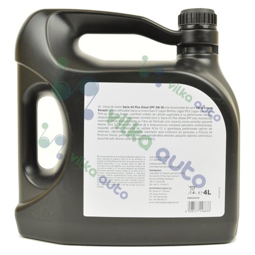 Ulei motor DACIA OIL PLUS 5W30 DPF DIESEL 4L Dokker 1.5 dCi - Apasa pe imagine pentru inchidere