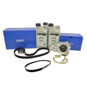 Pachet distributie cu pompa si curea (fara servo, fara AC, antigel) Logan VAN 1.6 mpi SKF