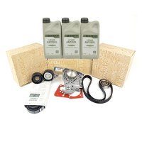 Pachet kit distributie, pompa apa si kit accesorii (cu servo, cu AC, antigel) - inainte de 11.2009 - Logan 1 - 1.4 mpi ORIGINAL