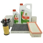 Pachet revizie (ulei CASTROL, polen CA) Logan MCV 2 - 1.5 dCi cu AdBlue OE - CASTROL