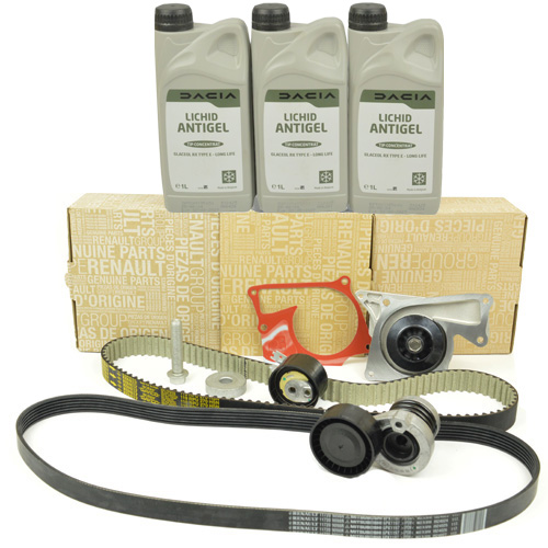 Pachet distributie, accesorii, pompa cu antigel Duster 1 - 1.5 dCi EURO 6 ORIGINAL - Apasa pe imagine pentru inchidere