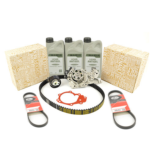 Pachet distributie, pompa, curele Sandero 2 - 1.2 16v ORIGINAL/GATES - Apasa pe imagine pentru inchidere