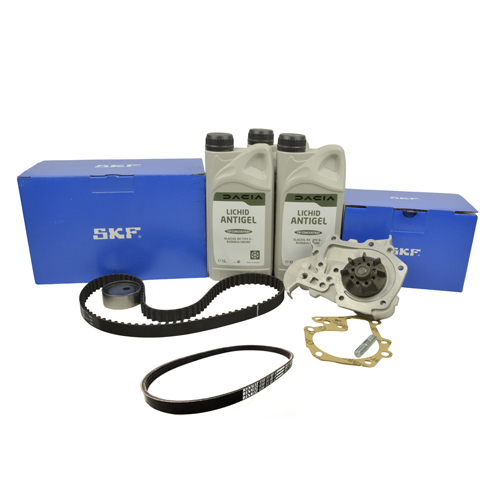 Pachet distributie cu pompa si curea (fara servo, fara AC, antigel) Logan VAN 1.6 mpi SKF - Apasa pe imagine pentru inchidere