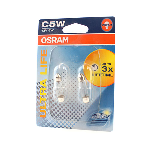 Set de 2 becuri SV8,5 12V 5W 35mm ULTRA LIFE (blister) OSRAM - Apasa pe imagine pentru inchidere