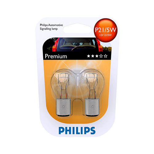 Set de 2 becuri P21/5W 12V BAY15d (blister) PHILIPS - Apasa pe imagine pentru inchidere