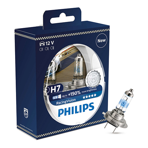 Bec far H7 55W 12V RACING VISION (2 bucati) PHILIPS - Apasa pe imagine pentru inchidere