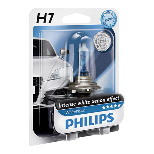 Bec far H7 55W 12V WHITE VISION PHILIPS - Apasa pe imagine pentru inchidere