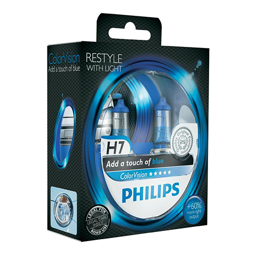 Set 2 becuri H7 12V 55W BLUE COLOR VISION PHILIPS - Apasa pe imagine pentru inchidere